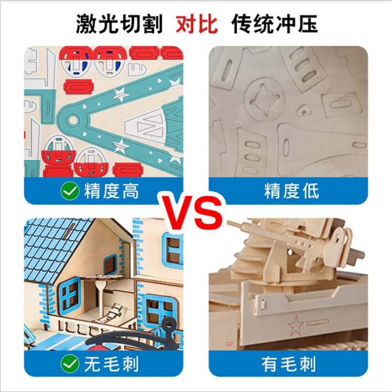 廊桥冰雪奇缘城堡木质建筑模型手工木质3D立体拼图拼装儿童迪士尼 - 图0