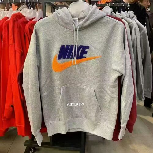 耐克植绒LOGO男女宽松加绒保暖连帽套头卫衣 FN3105-010-104-323 - 图3