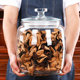 Thickened glass Xinhui Chinese herbal medicine display bottle sealing jar