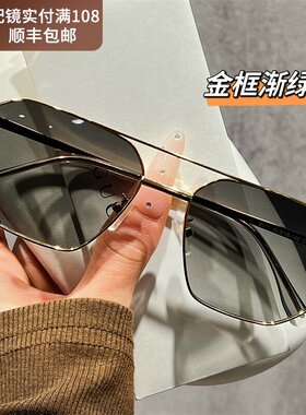 德国复古双梁偏光墨镜男