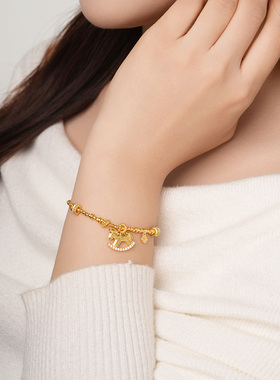 周大生纯银生肖马女手链