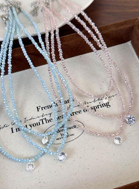 迷尚优品人造水晶圆珠链女