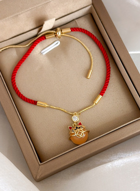 2026马年本命年红绳招财猫手链