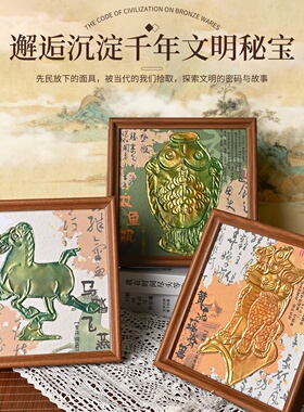马年手工diy錾刻锡纸画浮雕画材料立体铝箔画元旦三星堆文创活动