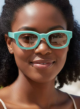 复古米钉太阳眼镜女小框墨镜男