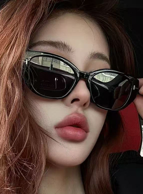 猫眼T字太阳眼镜女欧美复古墨镜