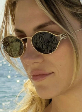 太阳镜防紫外线欧美风个性女椭圆