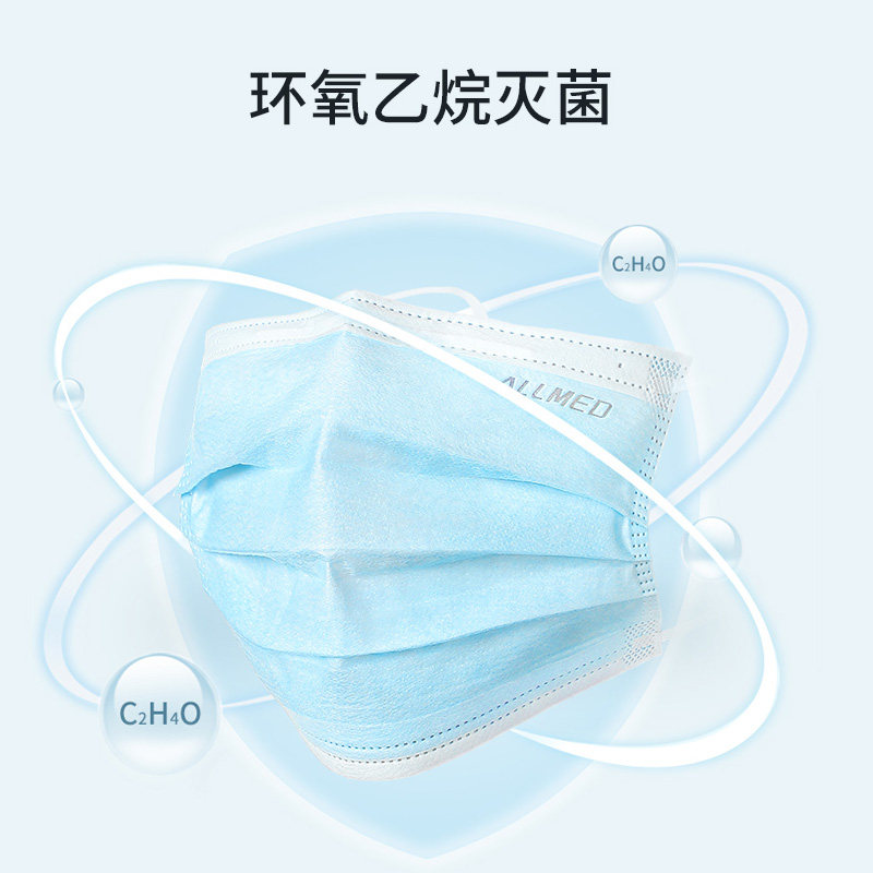 奥美医疗医用外科口罩灭菌级独立装一次性医护成人三层防护口罩JY