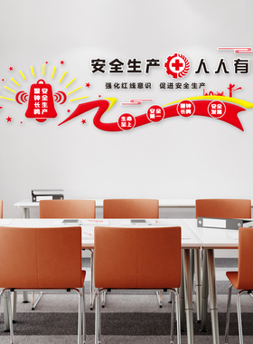 安全生产文化墙工矿企业生产车间建筑工地管理宣传栏党建立体墙贴