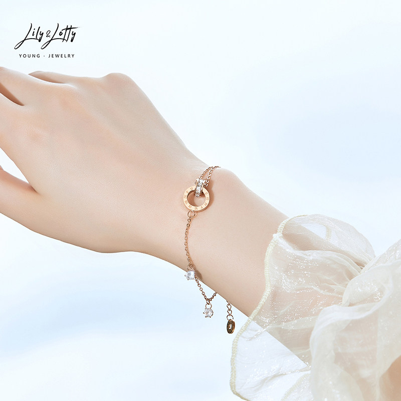 【买一赠一】Lily&Lotty正品手链女欧美微镶锆石玫瑰金双层手环 小编推荐 WePost 全民代运 马来西亚中国淘宝代运与集运专家