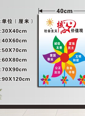 社会主义核心价值观文明贴纸墙贴