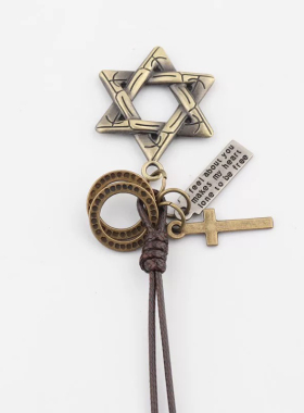 六芒星毛衣链长款百搭简约蜡绳秋冬网红同款复古春夏民族风文艺