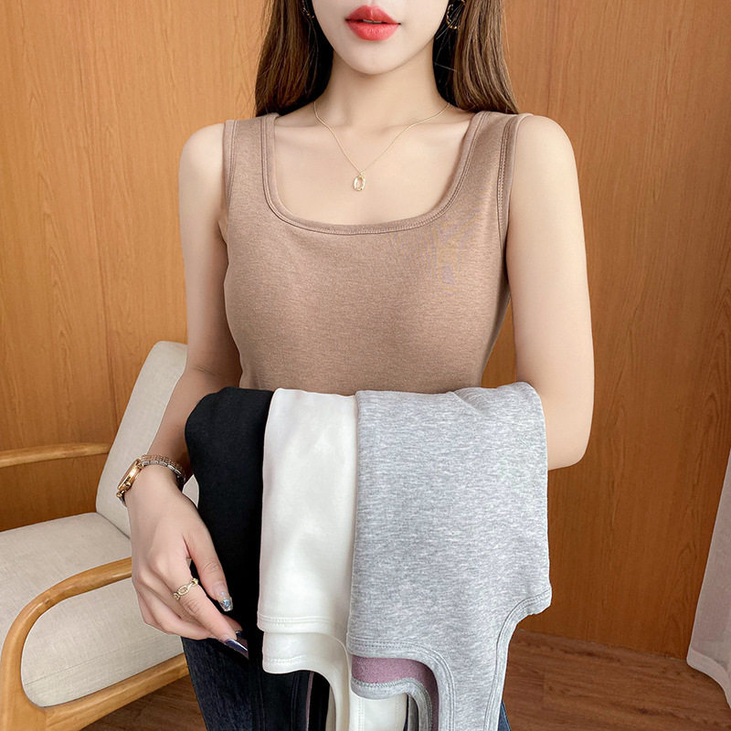 秋冬保暖背心女加绒加厚内搭保暖上衣女内衣一体绒带胸垫打底衫,淘宝优惠券,粉丝福利购,淘宝优惠卷