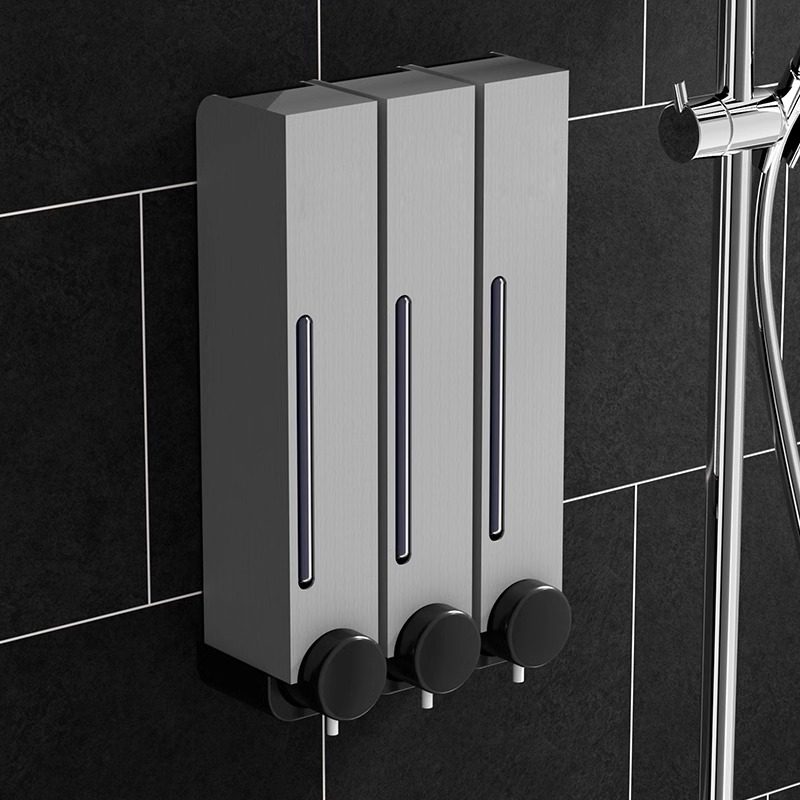 酒店浴室不锈钢壁挂式挂壁手动沐浴露瓶子盒子给皂液器洗手液器,淘宝优惠券,粉丝福利购,淘宝优惠卷