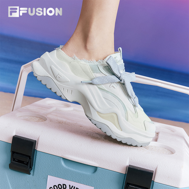 FILA FUSION斐乐潮牌女鞋硬糖拖鞋2代2024夏季新款透气鞋子休闲鞋-图1