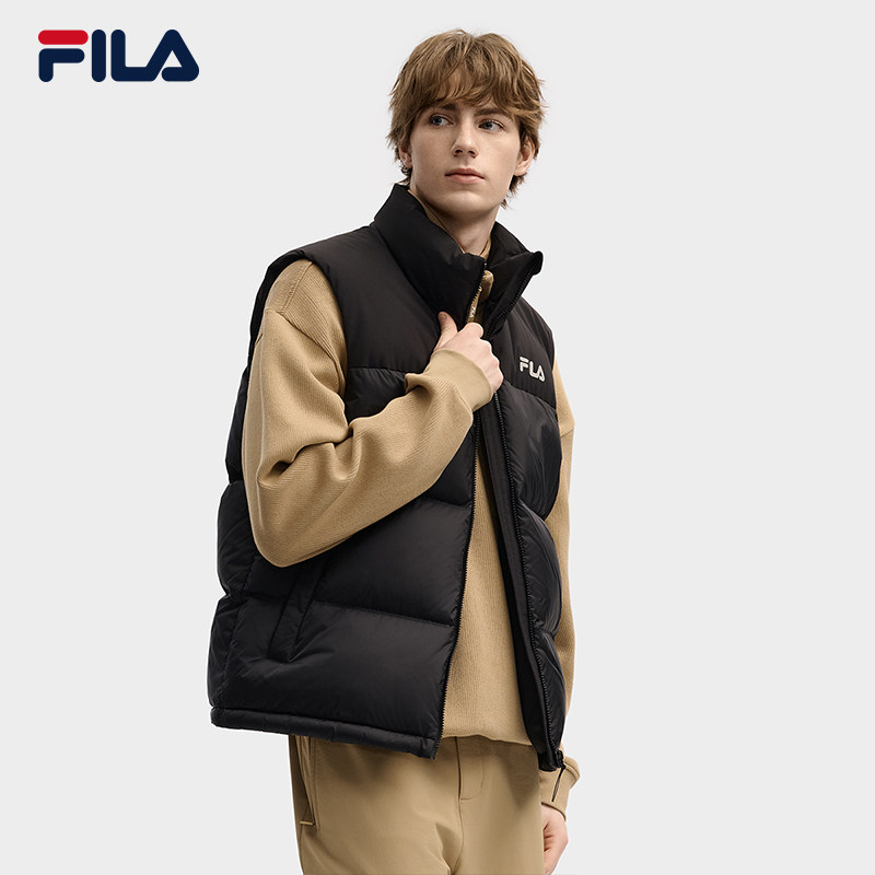 FILA 斐乐官方保暖羽绒马甲男冬季新款时尚休闲RGB-多彩羽绒外套,淘宝优惠券,粉丝福利购,淘宝优惠卷