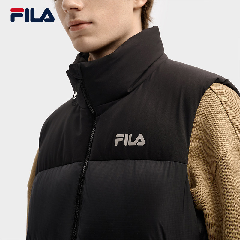 FILA 斐乐官方保暖羽绒马甲男冬季新款时尚休闲RGB-多彩羽绒外套,淘宝优惠券,粉丝福利购,淘宝优惠卷
