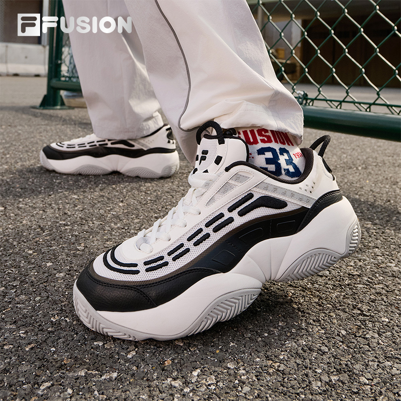 FILA FUSION斐乐男鞋火焰鞋复古篮球鞋2025秋季新款鞋子休闲鞋女