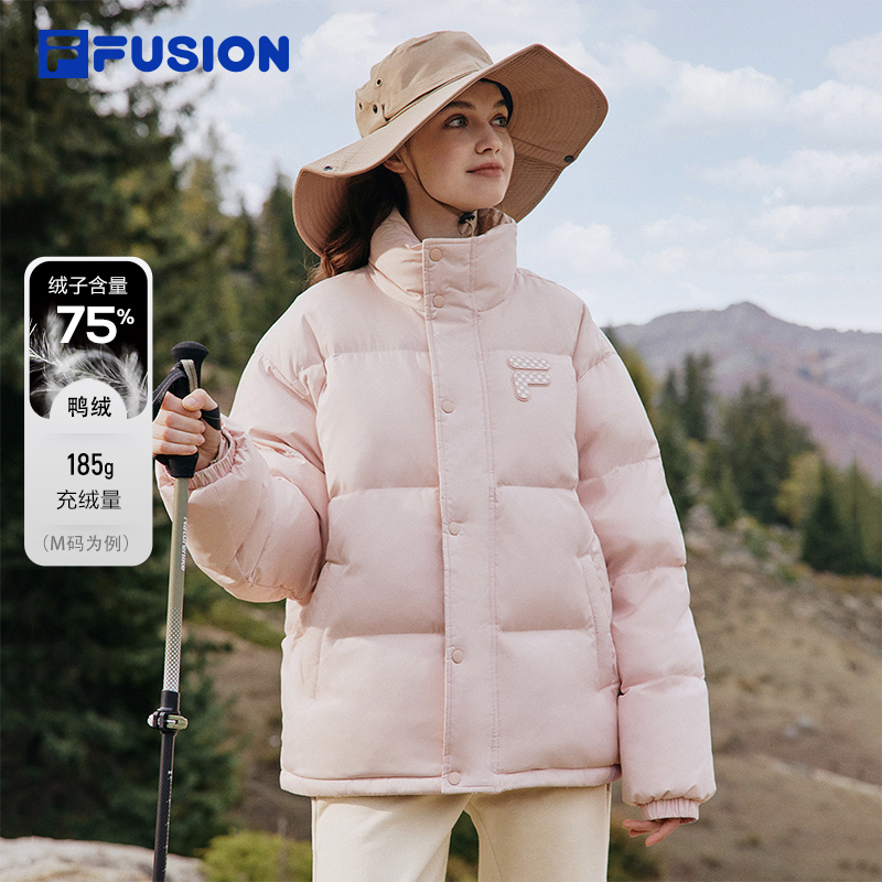 FILA FUSION斐乐潮牌情侣羽绒服女款冬季运动滑雪保暖防风外套男
