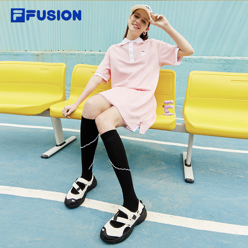 FILA FUSION斐乐运动凉鞋女鞋夏季海螺凉鞋魔术贴玛丽珍运动鞋 - 图2