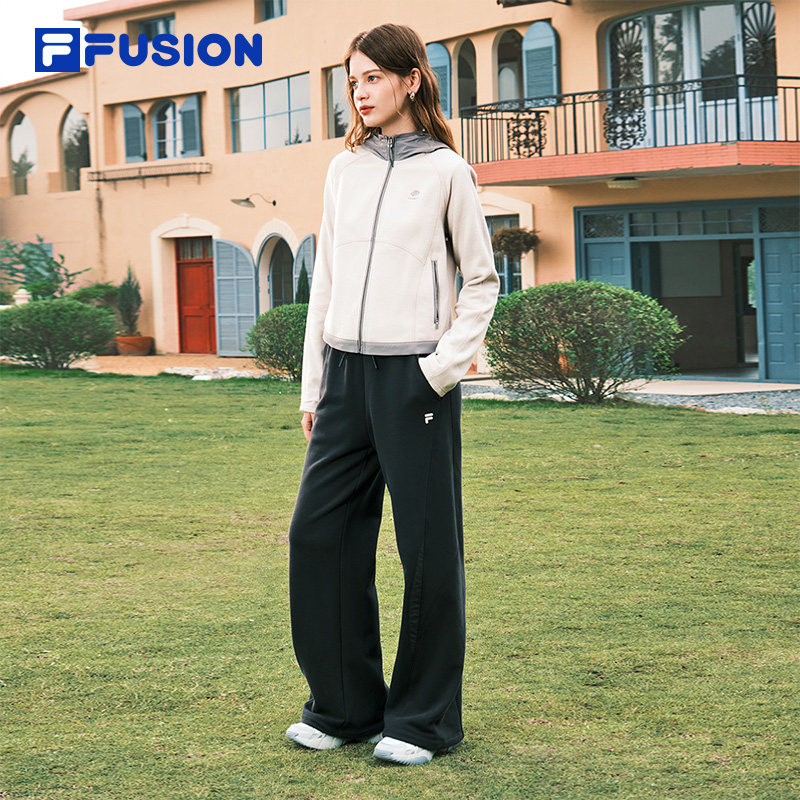 FILA FUSION斐乐潮牌针织长裤女裤2026春季新款休闲裤直筒阔腿裤,淘宝优惠券,粉丝福利购,淘宝优惠卷