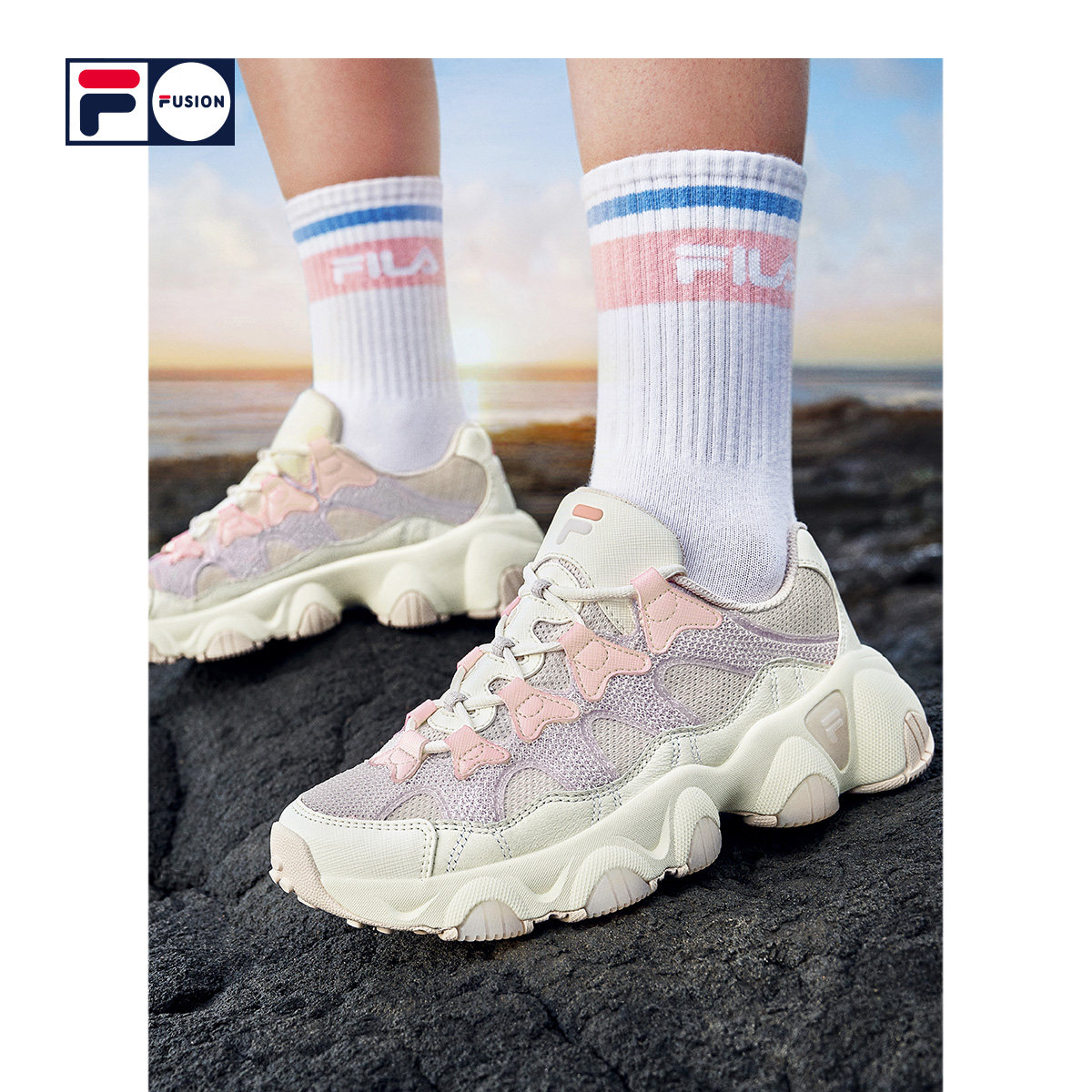 fila fusion斐乐潮牌男女复古夏鞋 FILA FUSION时尚休闲鞋