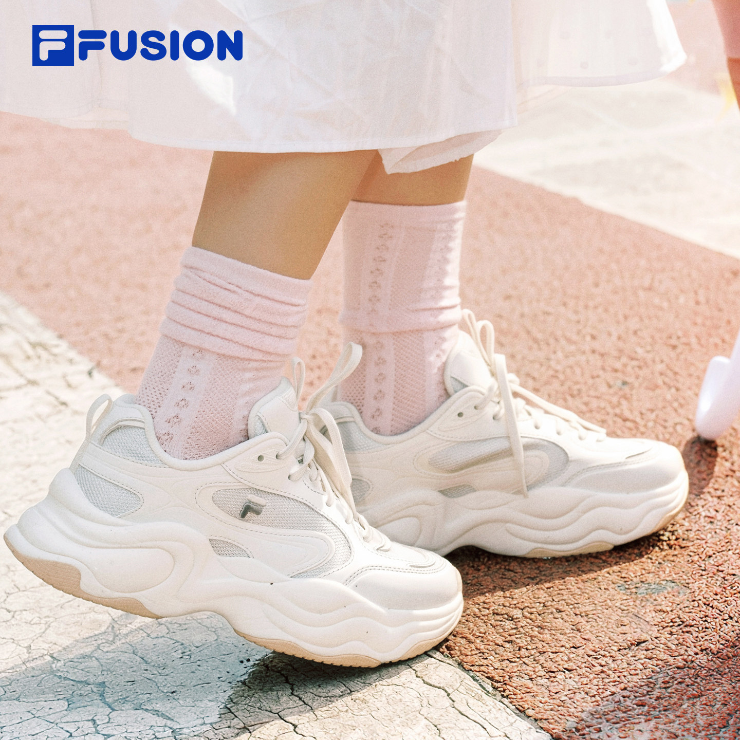 斐乐泡泡鞋丨FILAFUSION老爹鞋厚底增高女鞋秋季新款休闲鞋运动鞋 鞋崂实拍商品图