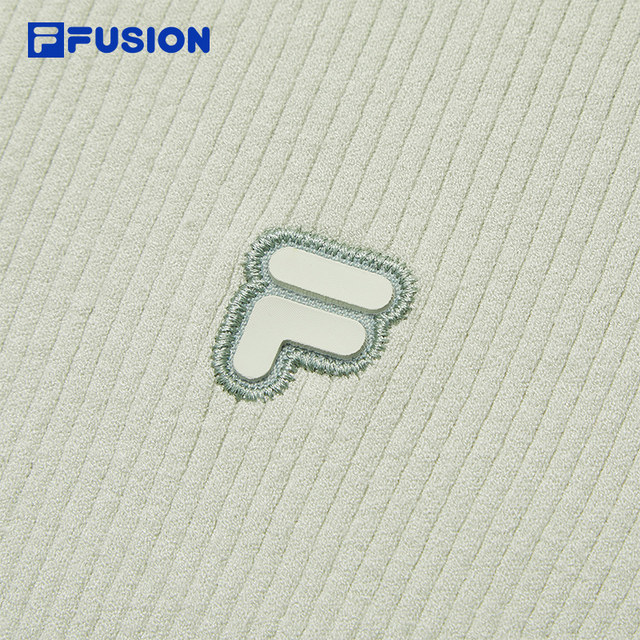 ເສື້ອຖັກຜູ້ຍິງ FILA FUSION Fila trendy brandy knitted shirt 2026 summer new tight-fitting stand-up collar with short-sleeved casual top