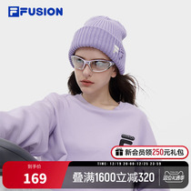 FILA FUSION Fired tides Lovers Money Small F Colorful Knit Caps 2023 Winter New Fashion Mao Line Cap