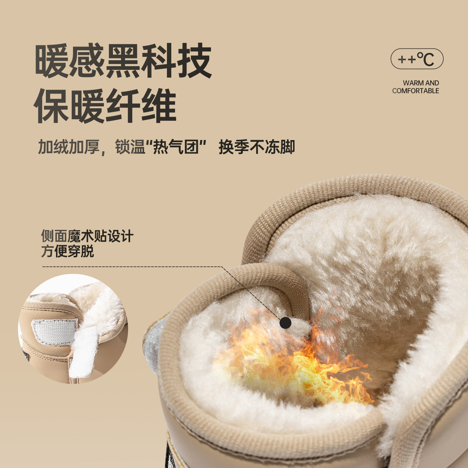 宝宝雪地靴女冬季加绒大棉鞋子小童棉靴防水冬款男宝儿童棉鞋雪靴,淘宝优惠券,粉丝福利购,淘宝优惠卷