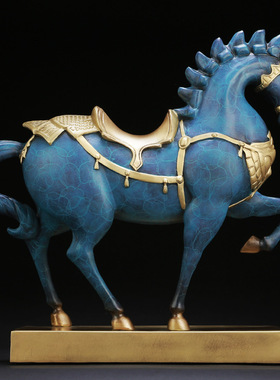 一件发将军马全铜生肖动物摆件家居客厅玄关公司装饰工艺品