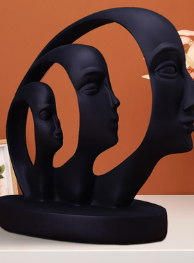 ins风人物摆件 现代客厅卧室床头装饰玄关酒柜工艺品摆设结婚礼物