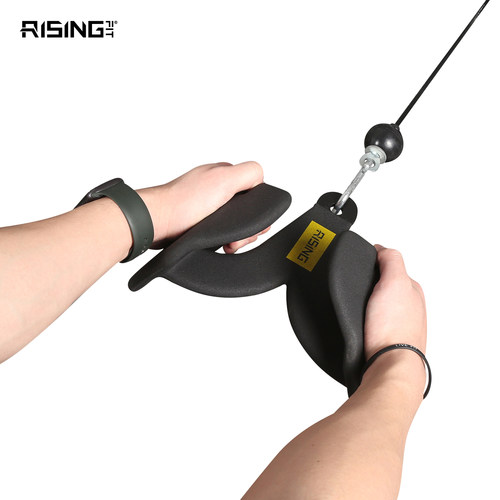 坐姿划船器高位下拉把手拉背神器低拉对握飞鸟练背健身配件拉力杆 - 图1