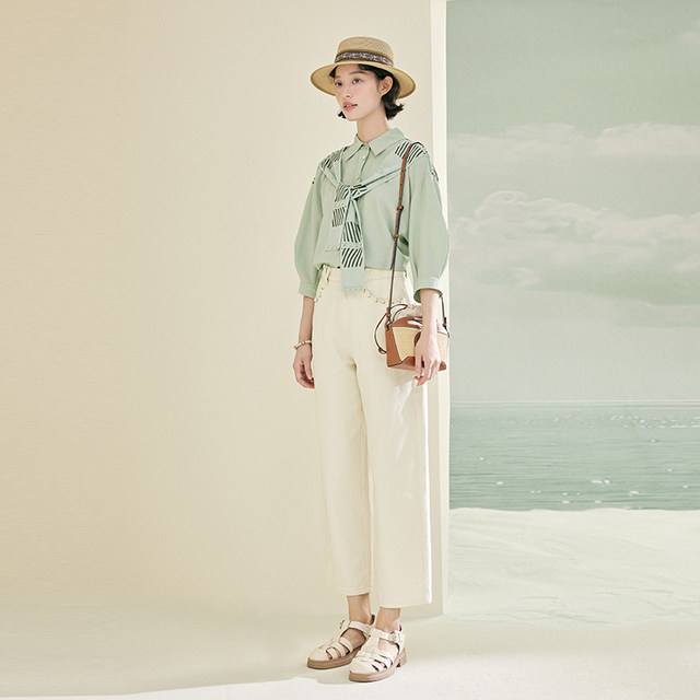 PIT solid color fake two-piece shawl spliced ​​lapel long-sleeved shirt 2025 spring new workplace commuting shirt top