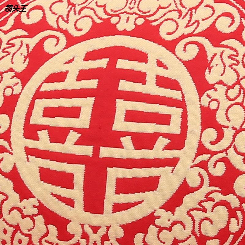 棉红色三层纱布结婚回礼厚喜枕头巾 素盏枕巾