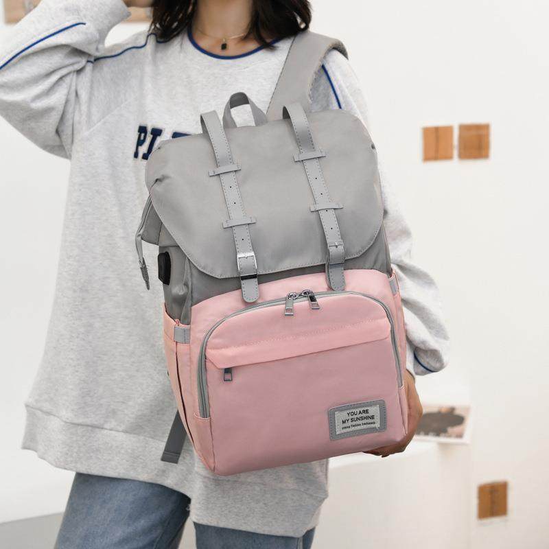 新款手提双肩母婴包外出大容量背包 素盏妈咪包/袋