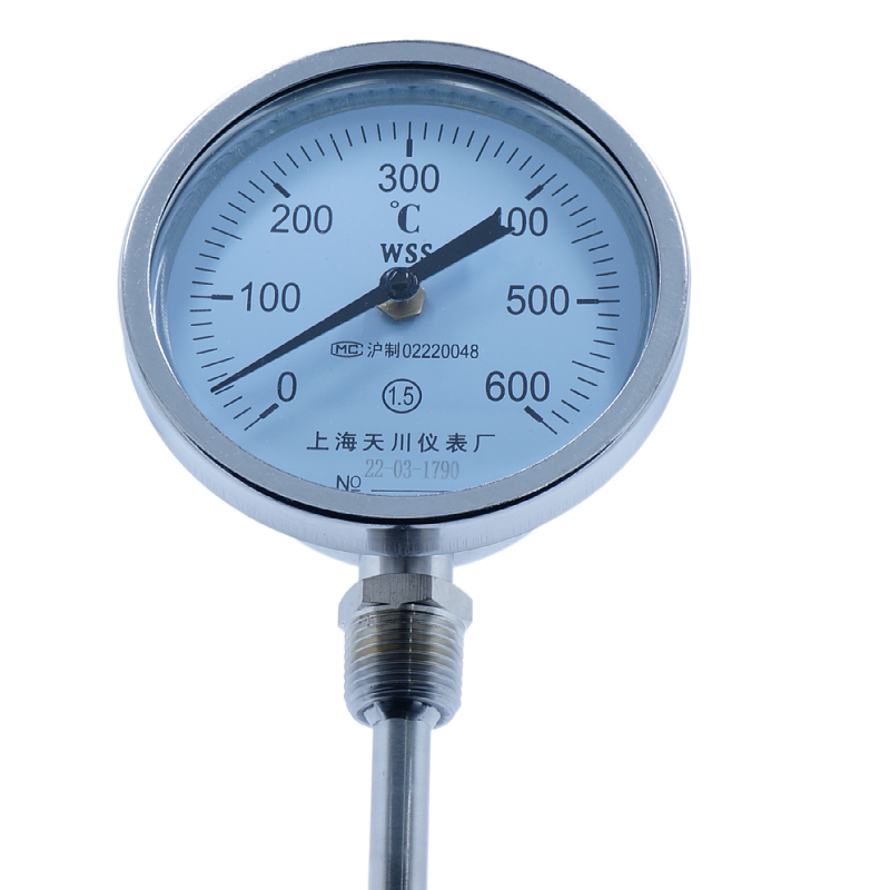 高温径向双金属温度计400度500度600度WSS-411上海天川工业温度表 - 图3