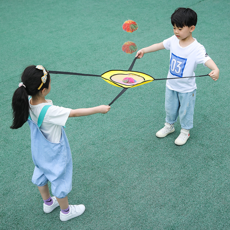 幼儿园抛接球亲子互动儿童弹弹圈感统训练器材体智能双人趣味游戏-图1