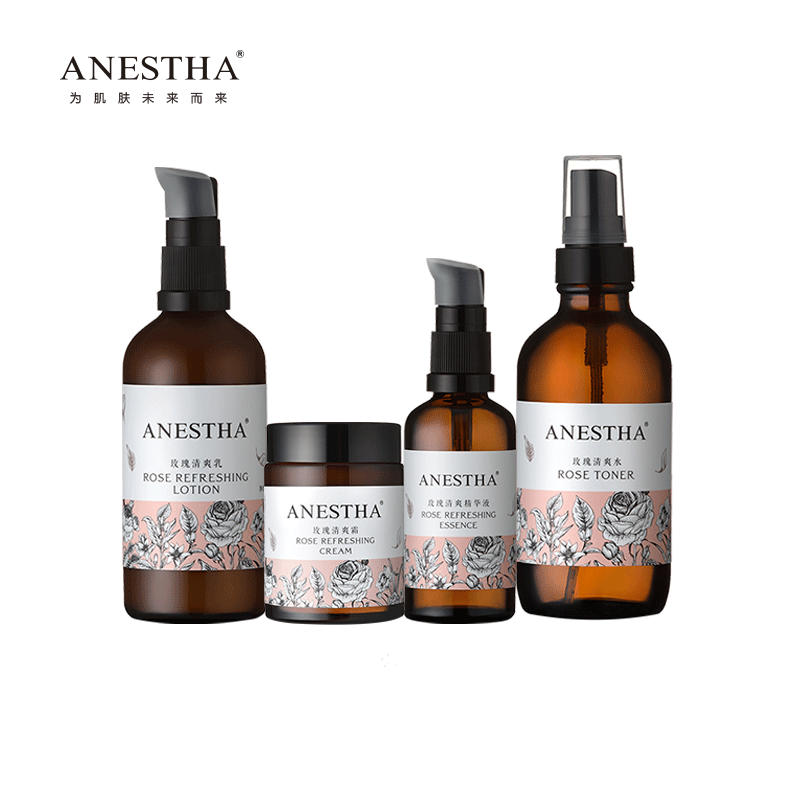 阿旎莎玫瑰清爽礼盒保湿水乳面霜 ANESTHA 阿旎莎 企业店面部护理套装