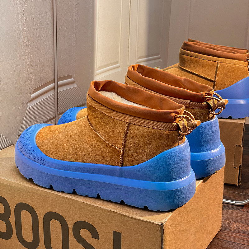 桑坡塔斯曼彩壳雪地靴男女款2025新款冬季羊皮毛一体厚底加绒棉鞋,淘宝优惠券,粉丝福利购,淘宝优惠卷