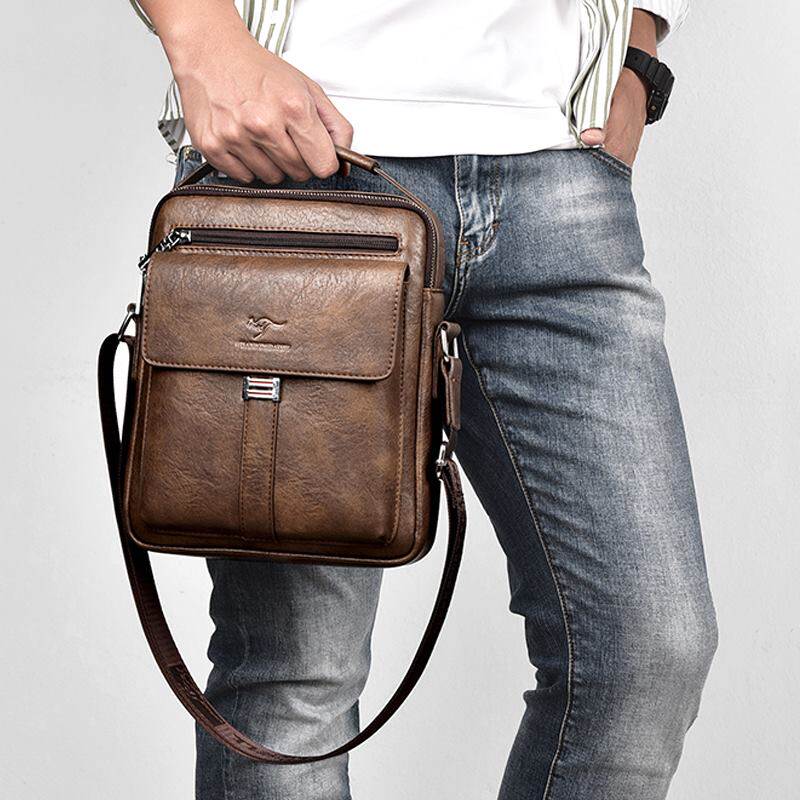 Cow leather vertical backpack hand-held crossbody bag