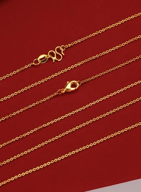 女士细链子镀金黄铜首饰镀金o字项链毛衣链地摊淘宝货源