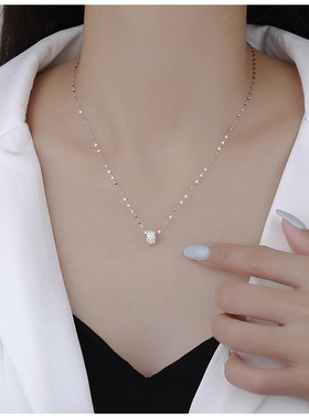 s999纯银小蛮腰项链女转运珠链