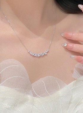 紫藤花微笑项链女纯银s999高级感