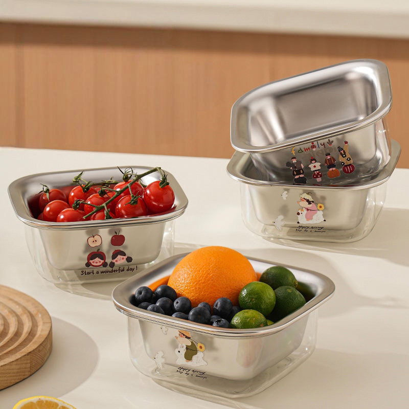 肆月不锈钢沥水篮双层迷你洗蓝莓神器小号果盘洗菜篮洗水果滤水篮,淘宝优惠券,粉丝福利购,淘宝优惠卷