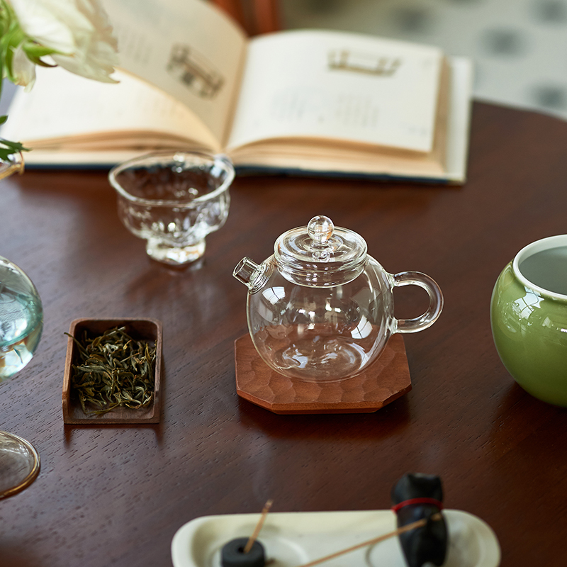 肆月玻璃茶壶加厚耐高温养生茶壶泡茶壶绿茶壶下午茶功夫茶具套装