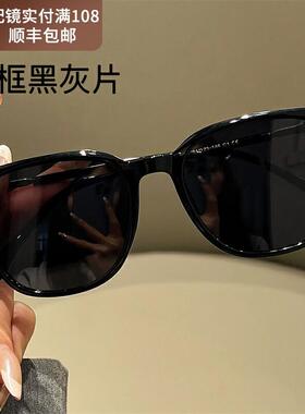 韩国配度数墨镜偏光茶色男女2026新款抗UV开车太阳眼镜级近视感