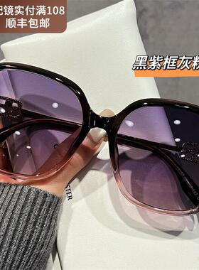 韩国偏光太阳眼镜女款UV太阳眼镜方圆脸抗级防晒韩版大框感可配