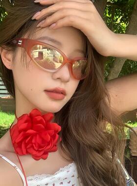 韩国GM同款感未来感科技jennie朋克太阳眼镜男女款Y2K赛博猫眼太