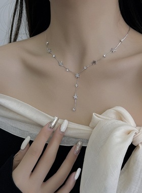 星星Y字形项链女长锁骨链颈链choker五角星气质小众潮